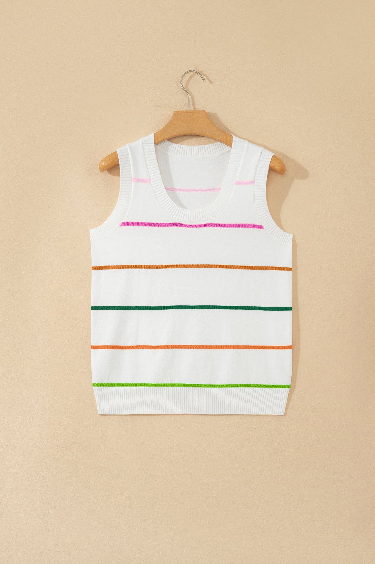 Soraya Stripe Knitted Sweater Threaded Pear