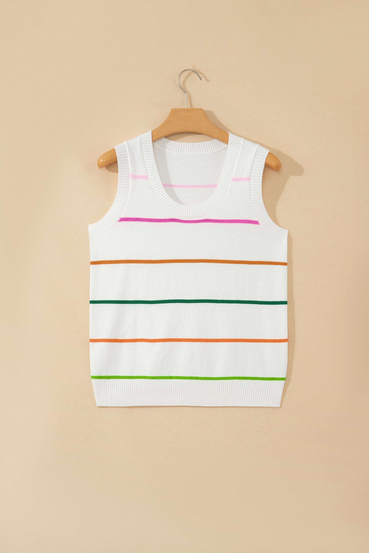 Soraya Stripe Knitted Sweater Threaded Pear