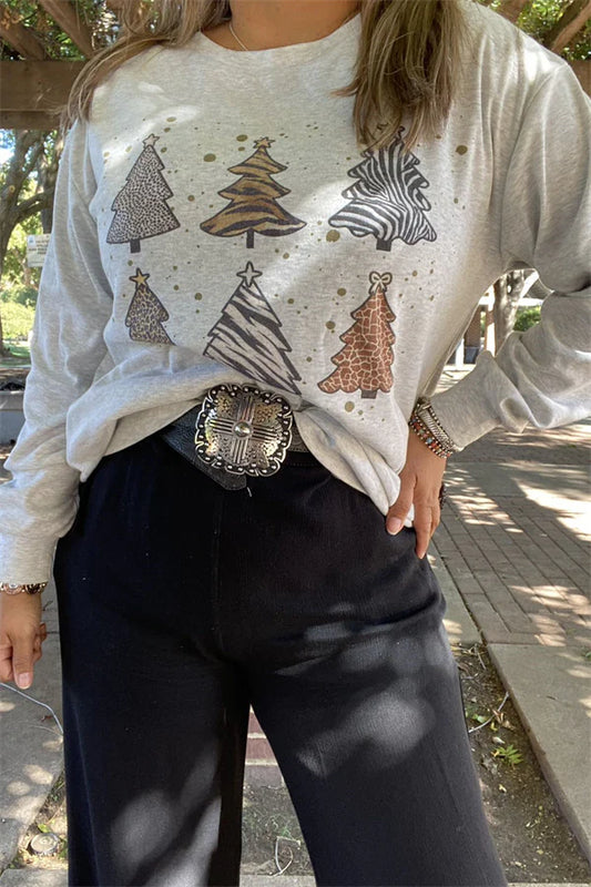 Christmas Tree Printed Top