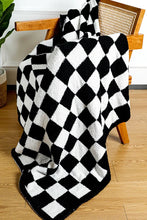 Load image into Gallery viewer, TIME TO UNWIND BLACK CHECK 60 X 50 BLANKET **SHIPPING EXPECTED TO BEGIN ON DATE 10/25**
