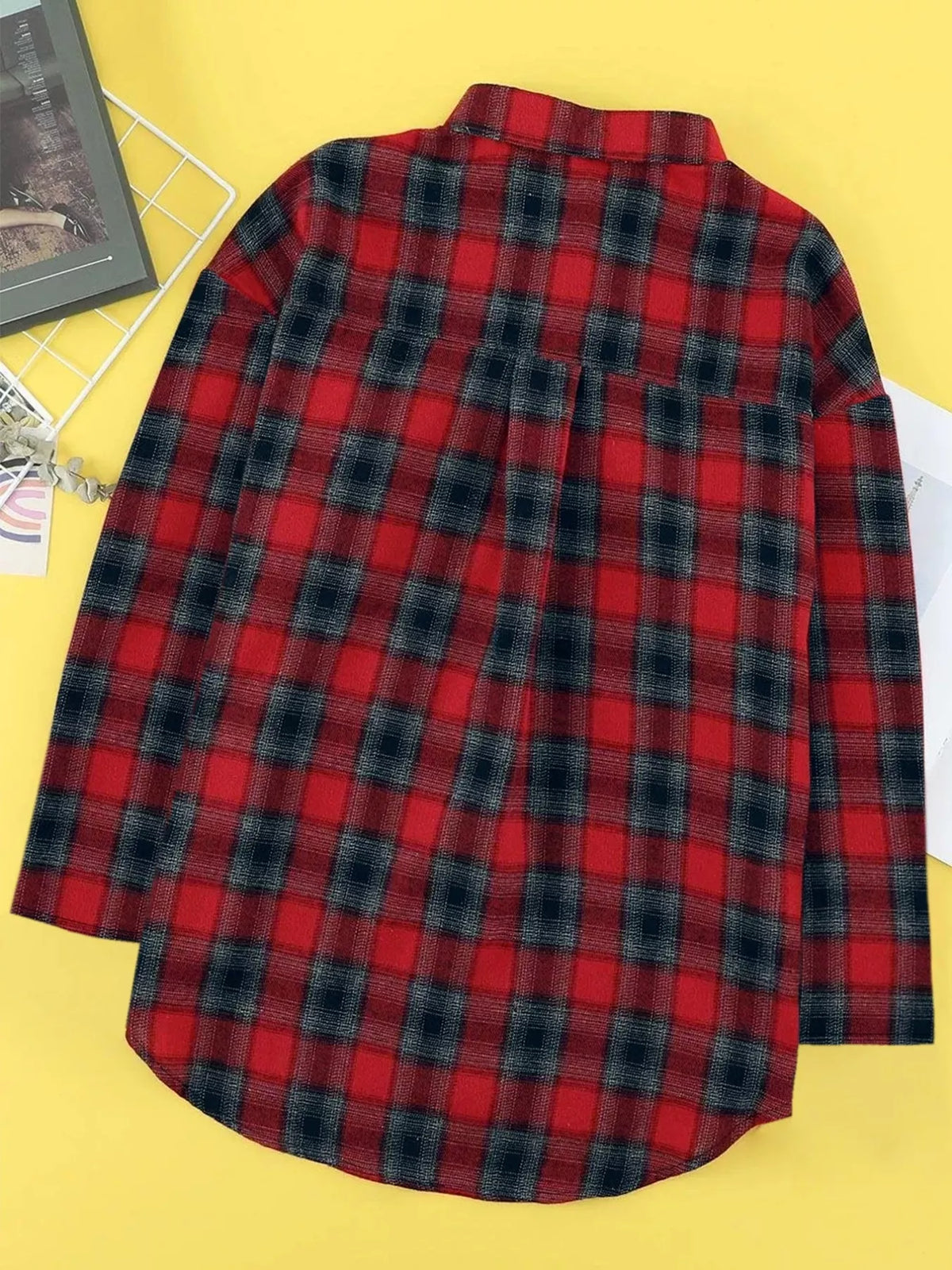 Plus Size Plaid Button-Down Shirt