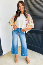 Load image into Gallery viewer, Floral Patchwork Batwing Sleeve Blouse
