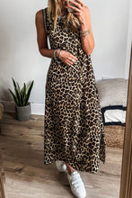 Load image into Gallery viewer, Leopard Sleeveless Maxi Dress

