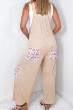 Load image into Gallery viewer, Floral Patchwork Ribbed Wide Leg Jumpsuit
