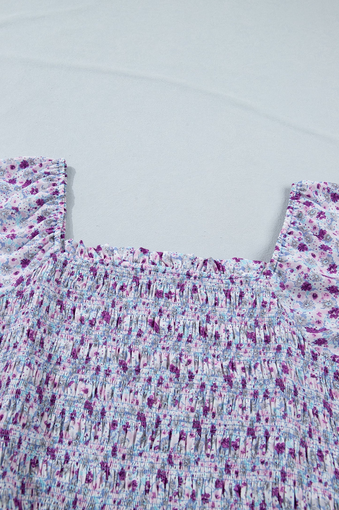 Kelsey Square Smocked Maxi PLUS Dress Threaded Pear