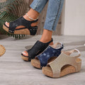 Peep Toe Wedge Sandals