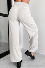 Load image into Gallery viewer, Light Grey Cross-Waist Wide Leg Lounge Pants
