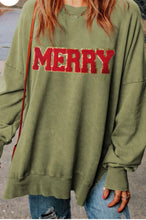 Load image into Gallery viewer, MERRY Side Slit Long Sleeve Sweatshirt
