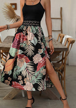 Load image into Gallery viewer, Lace Detail Floral Slit Midi Cami Dress
