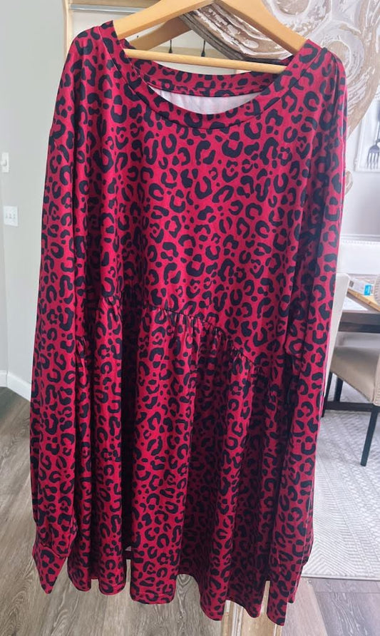 Leopard Baby Doll Top