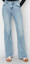 Load image into Gallery viewer, RISEN Full Size High Rise Rww Cut Hem Bootcut Jeans
