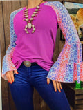 Purple Blouse bell sleeves