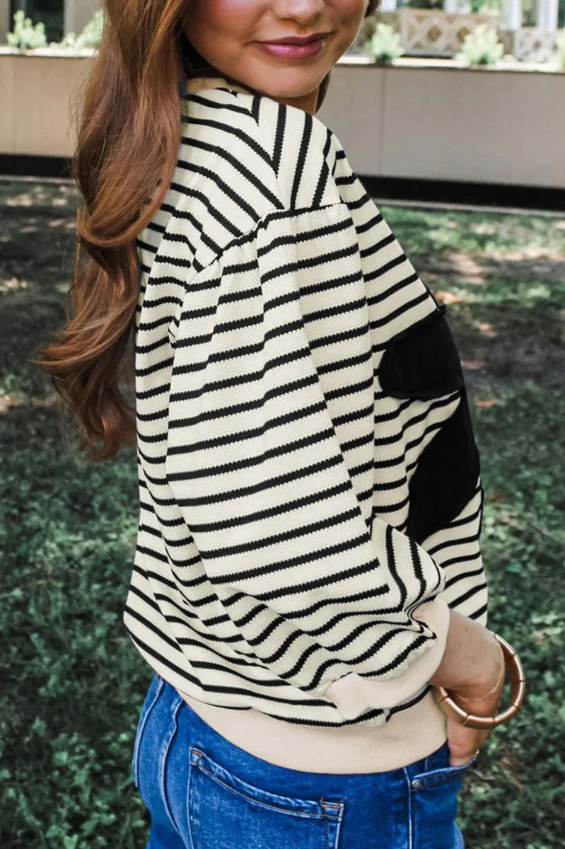 YOU MADE MY DAISY STRIPED 3/4 SLEEVE TOP **SHIPPING EXPECTED TO BEGIN ON DATE 10/25**