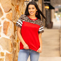 Half Sleeve Leopard Top-10545
