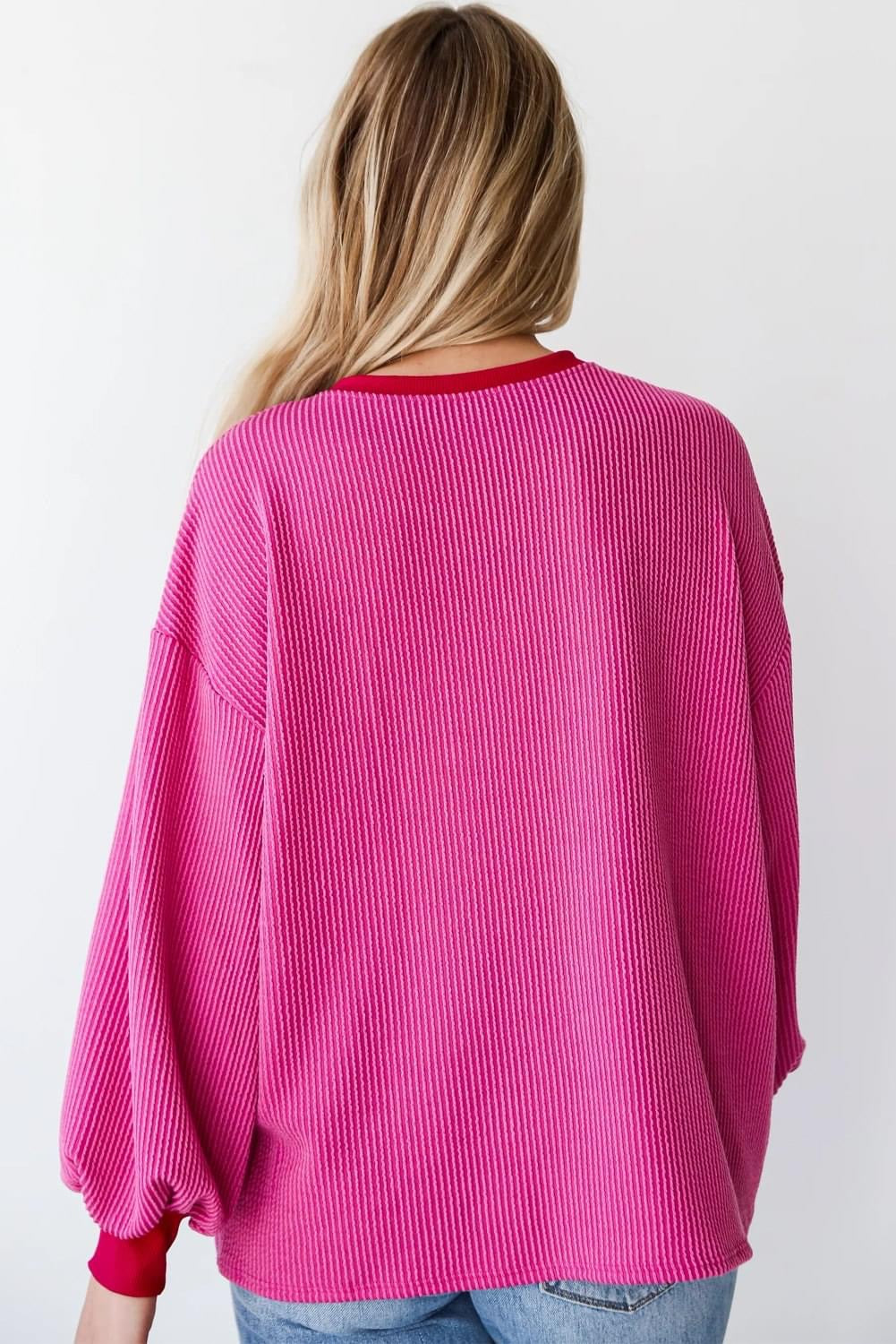 Bright Pink Corded top