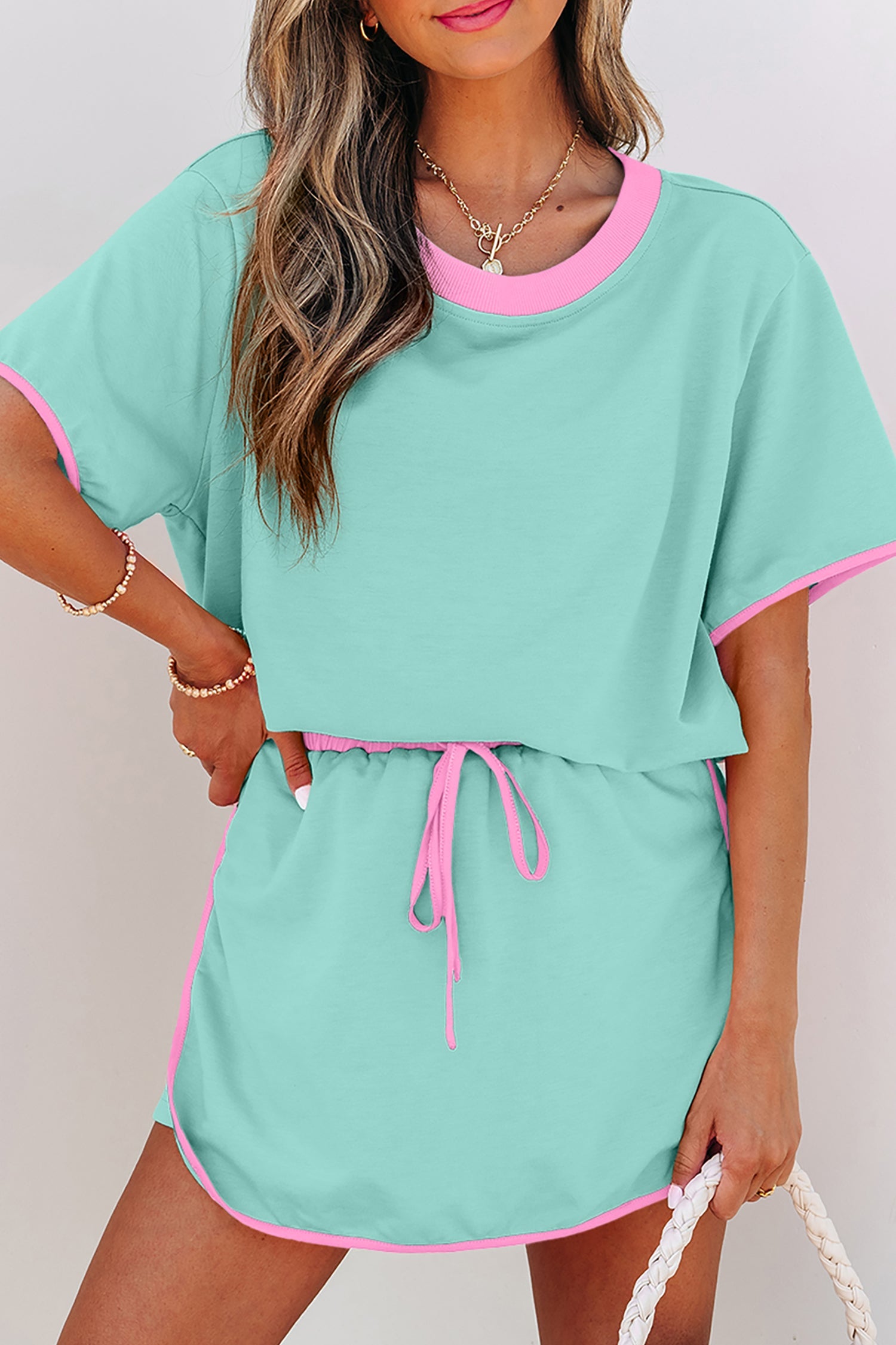 Hunter Drop Shoulder T Shirt Threaded Pear