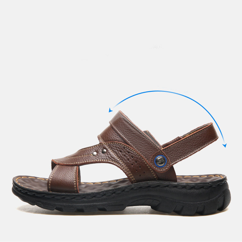 Men's Leather Back-Strap Sandals