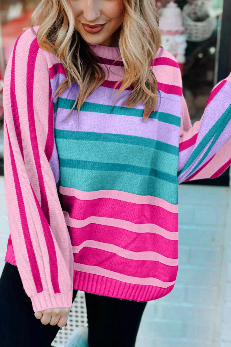 EARN YOUR STRIPES YELLOW STRIPE LOOSE SWEATER **SHIPPING EXPECTED TO BEGIN ON DATE 8/30**