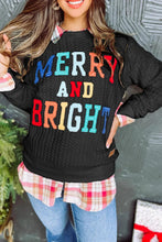 Load image into Gallery viewer, Merry and Bright Knit Quilted Sweatshirt
