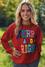 Load image into Gallery viewer, Merry and Bright Knit Quilted Sweatshirt
