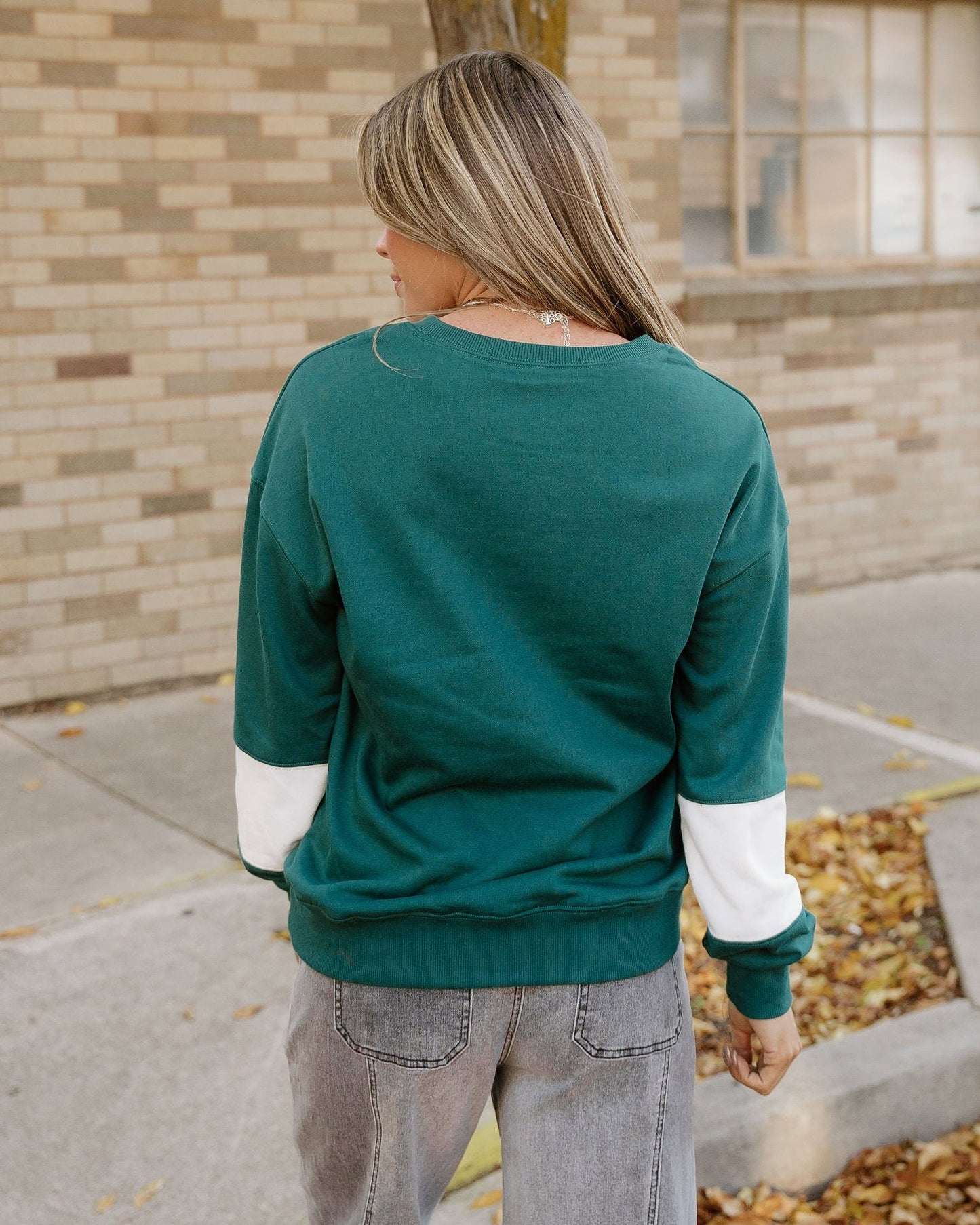 Mia Drop Shoulder Baggy Sweatshirt - Evergreen Indie & Co.