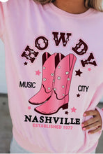 Load image into Gallery viewer, Howdy Nashville Graphic Sweatshirt
