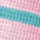 Boho Retro Vintage Viscose 90's  Pink Stripe Knit  Drop Shoulder Blue  Puff Bishop Sleeve  Sweater Knit Top Pullover