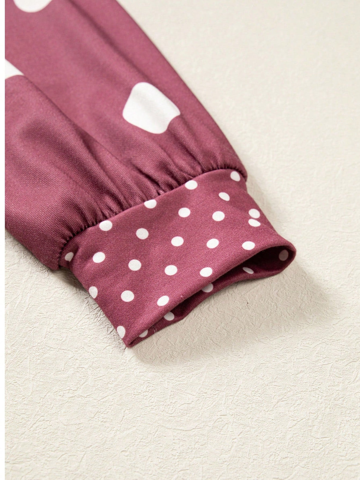 Dot  Drop Shoulder Oversized Mock Neck Dolman Shirt Top  Sweatshirt Pullover