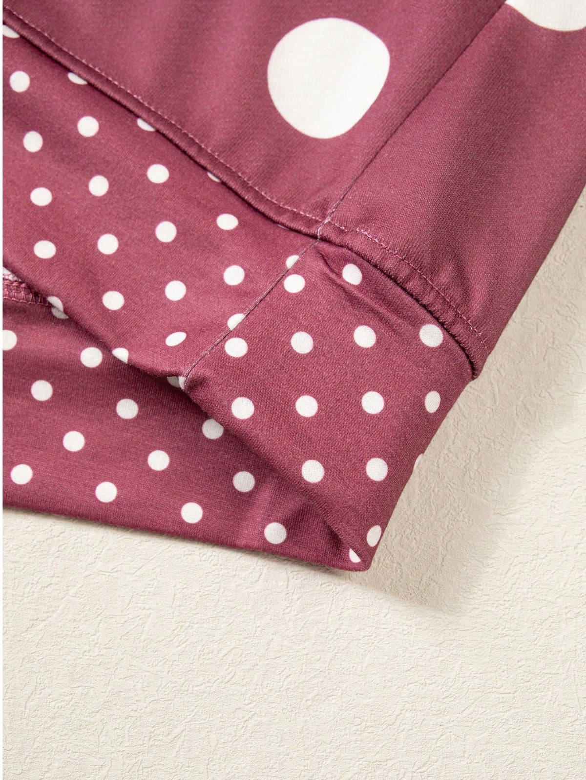 Dot  Drop Shoulder Oversized Mock Neck Dolman Shirt Top  Sweatshirt Pullover