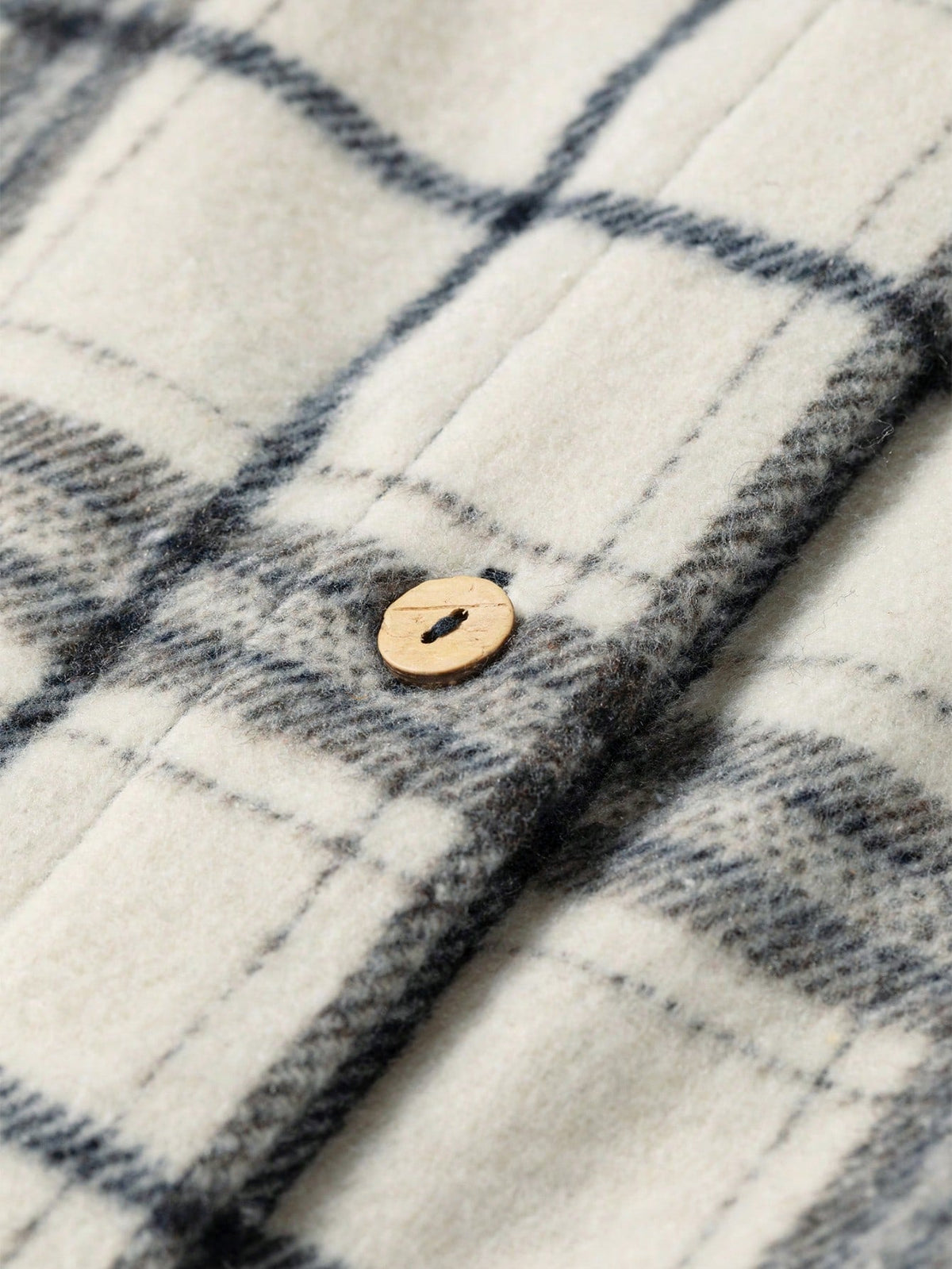 Boho Retro 90's  Plaid Button Patchwork Pocket Loose  Oversized Shacket Cardigan Shirt
