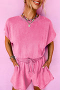 Pink Mineral Wash Romper