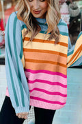 EARN YOUR STRIPES YELLOW STRIPE LOOSE SWEATER **SHIPPING EXPECTED TO BEGIN ON DATE 8/30**