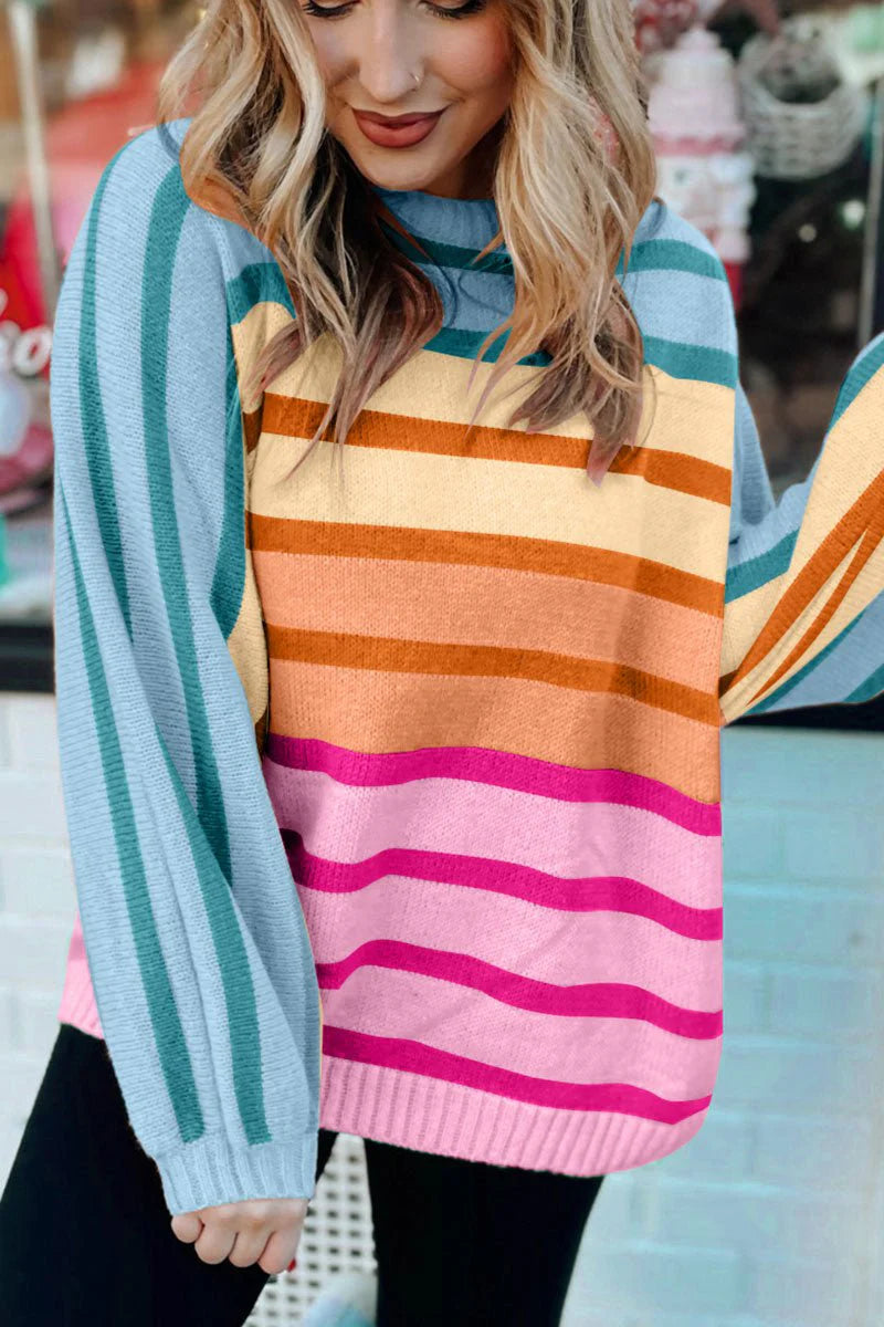 EARN YOUR STRIPES YELLOW STRIPE LOOSE SWEATER **SHIPPING EXPECTED TO BEGIN ON DATE 8/30**