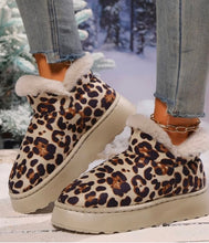 Load image into Gallery viewer, Thermal Leopard Round Toe Platform Boots
