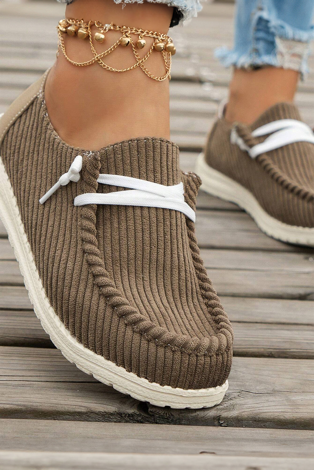 White Lace Up Casual Shoes