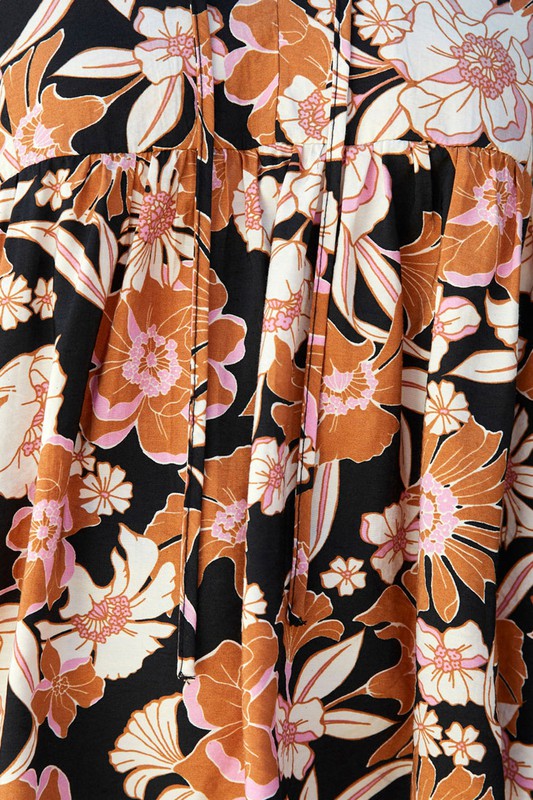 Never Too Much Floral Babydoll Blouse