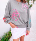 Belle Braided Bow Sweatshirt