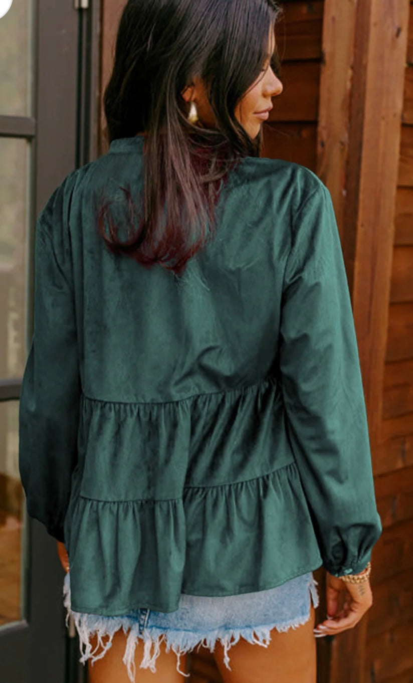 Retro Corduroy Buttoned Shirt