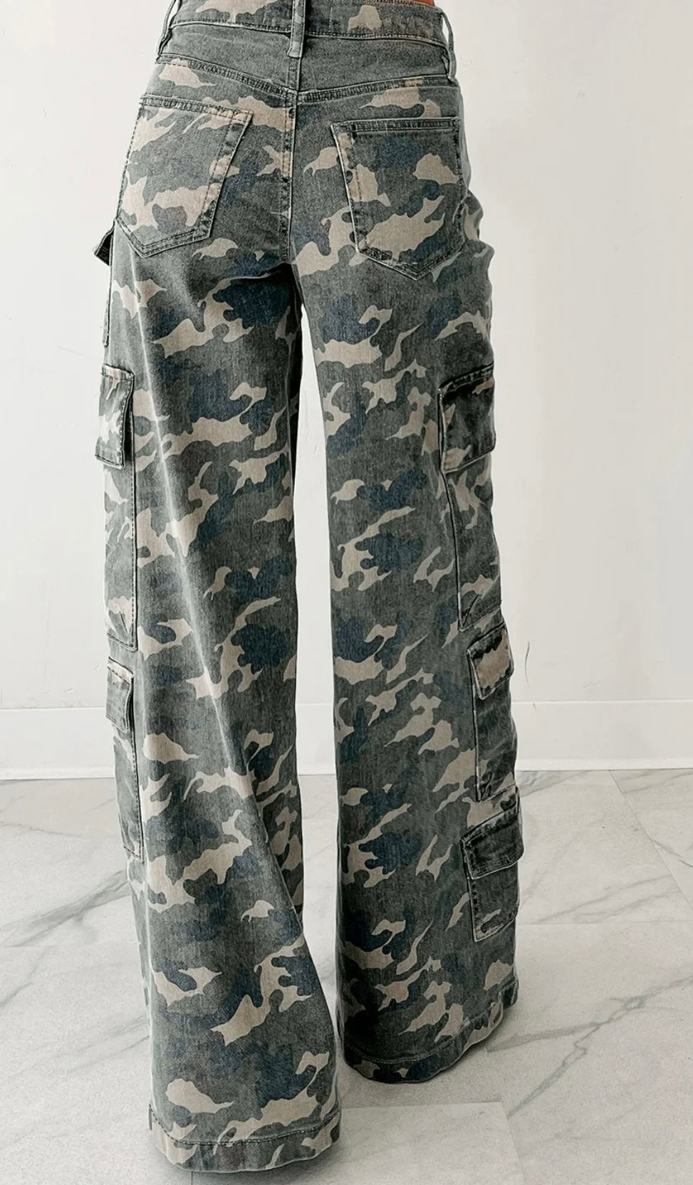 Green Camo Cargo Pants