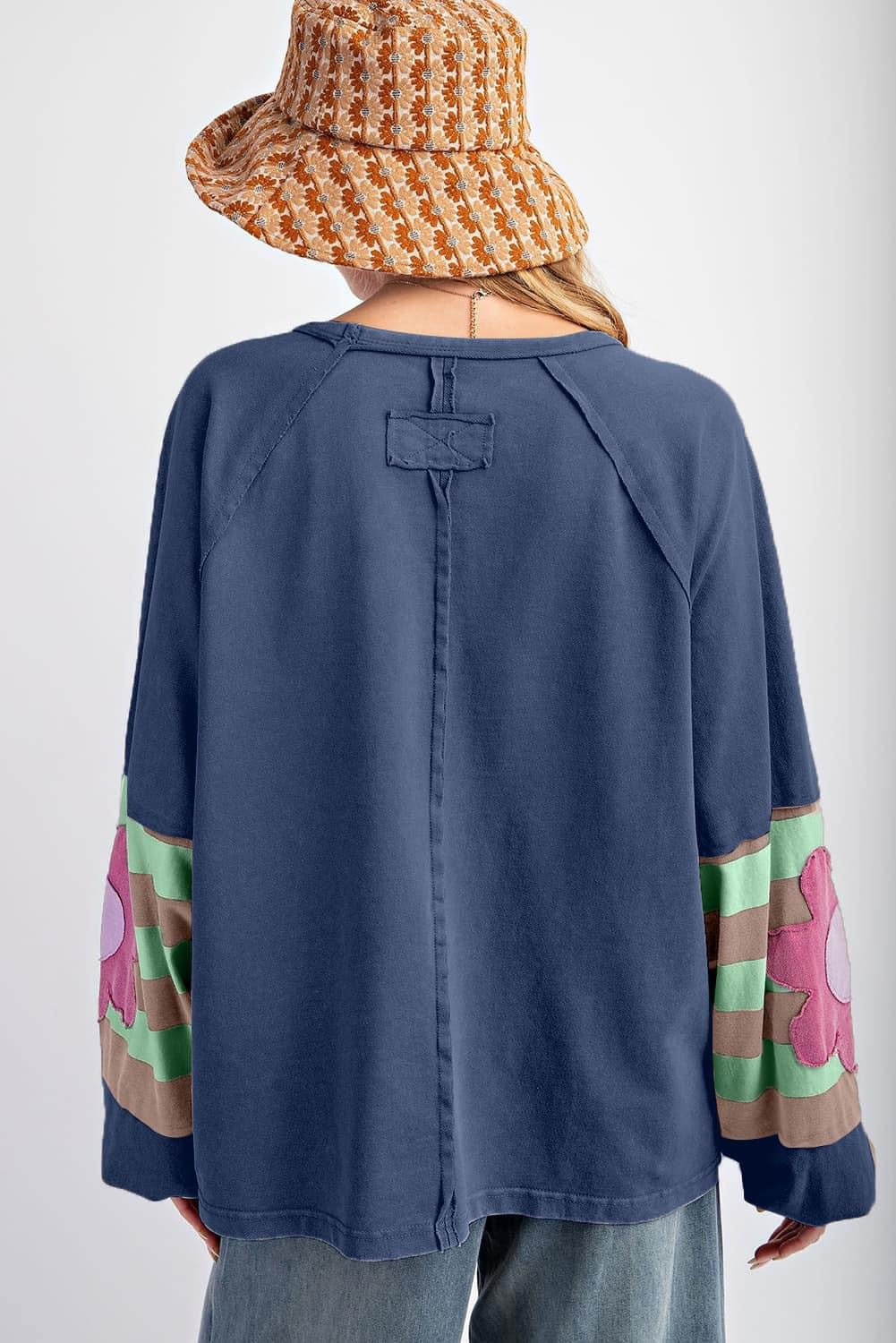 Flower Patchwork Wxposed Sean Oversized Top
