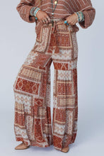 Load image into Gallery viewer, Aztec Print Tiered Palazzo Pants
