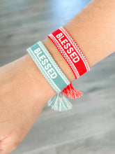 Load image into Gallery viewer, &quot;Blessed&quot; Woven Christmas Bracelets
