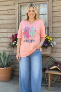 Stay Wild Pink Cactus Top