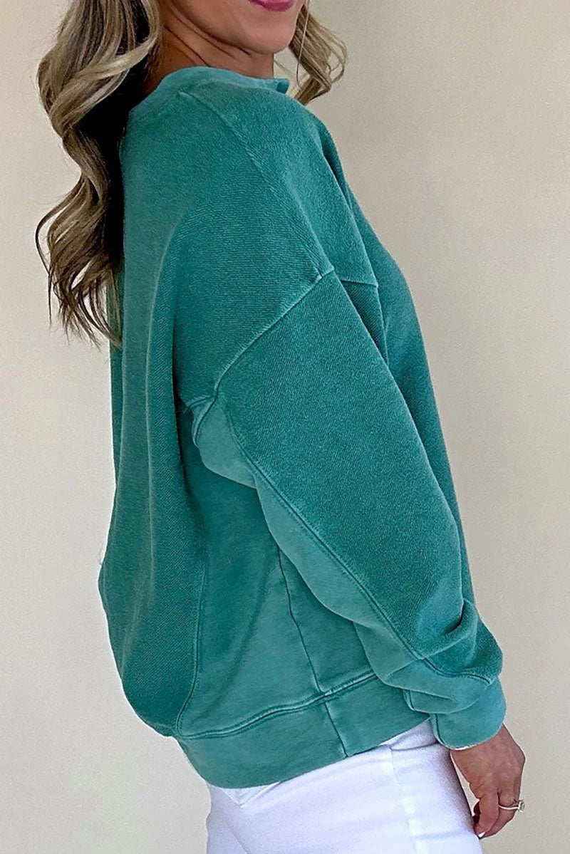MAINE MORNINGS AQUA BLUE SWEATSHIRT **SHIPPING EXPECTED TO BEGIN ON DATE 10/15**