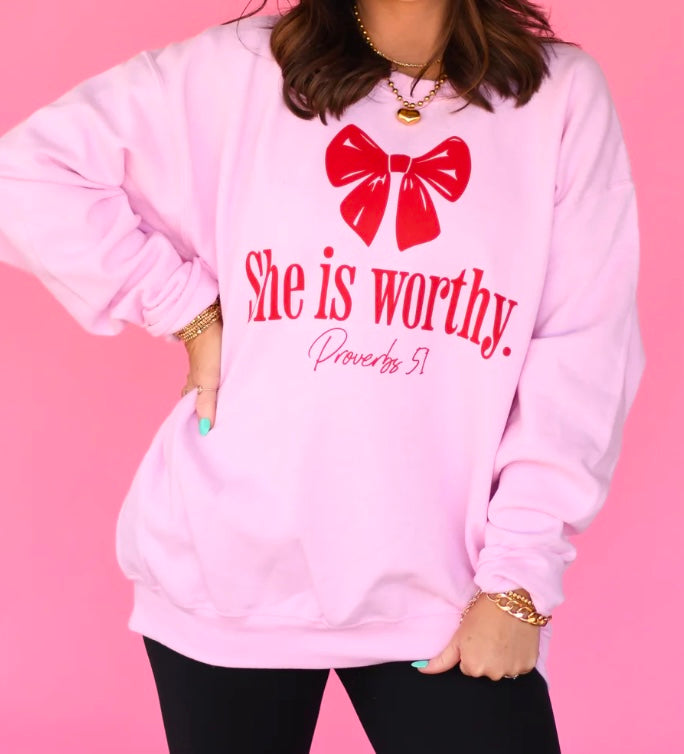 She is Worthy Sweatshirt-RTS