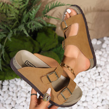 Load image into Gallery viewer, RTS: Buckle and Suede Sandal
