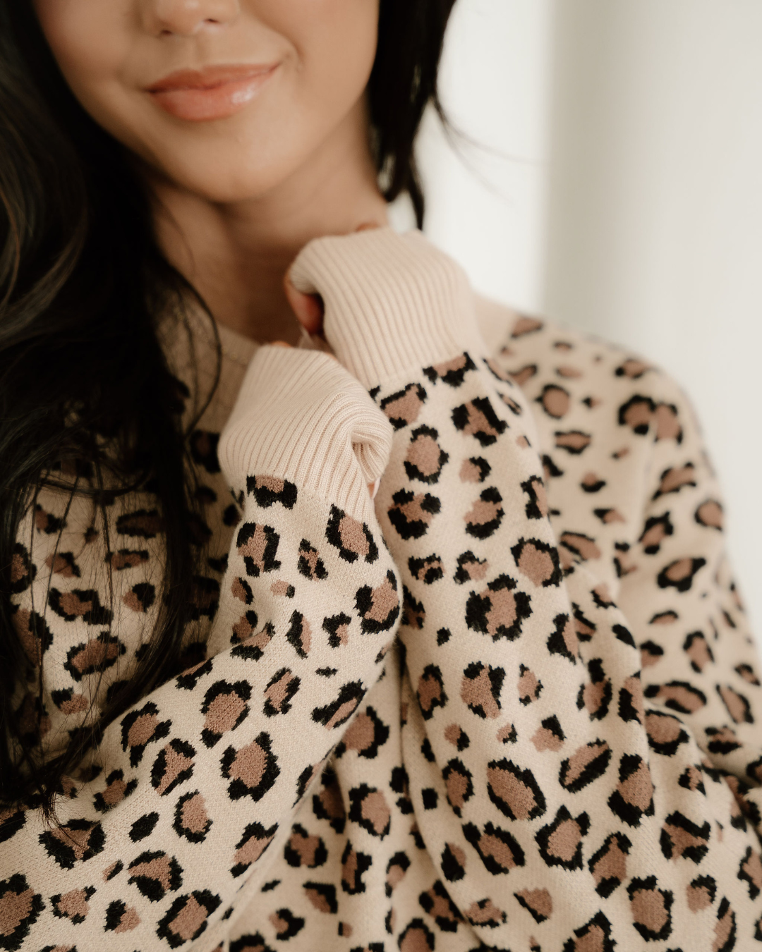 Palmer Leopard Print Dolman Sleeve Sweater Indie & Co.