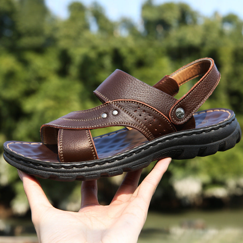 Men's Leather Back-Strap Sandals