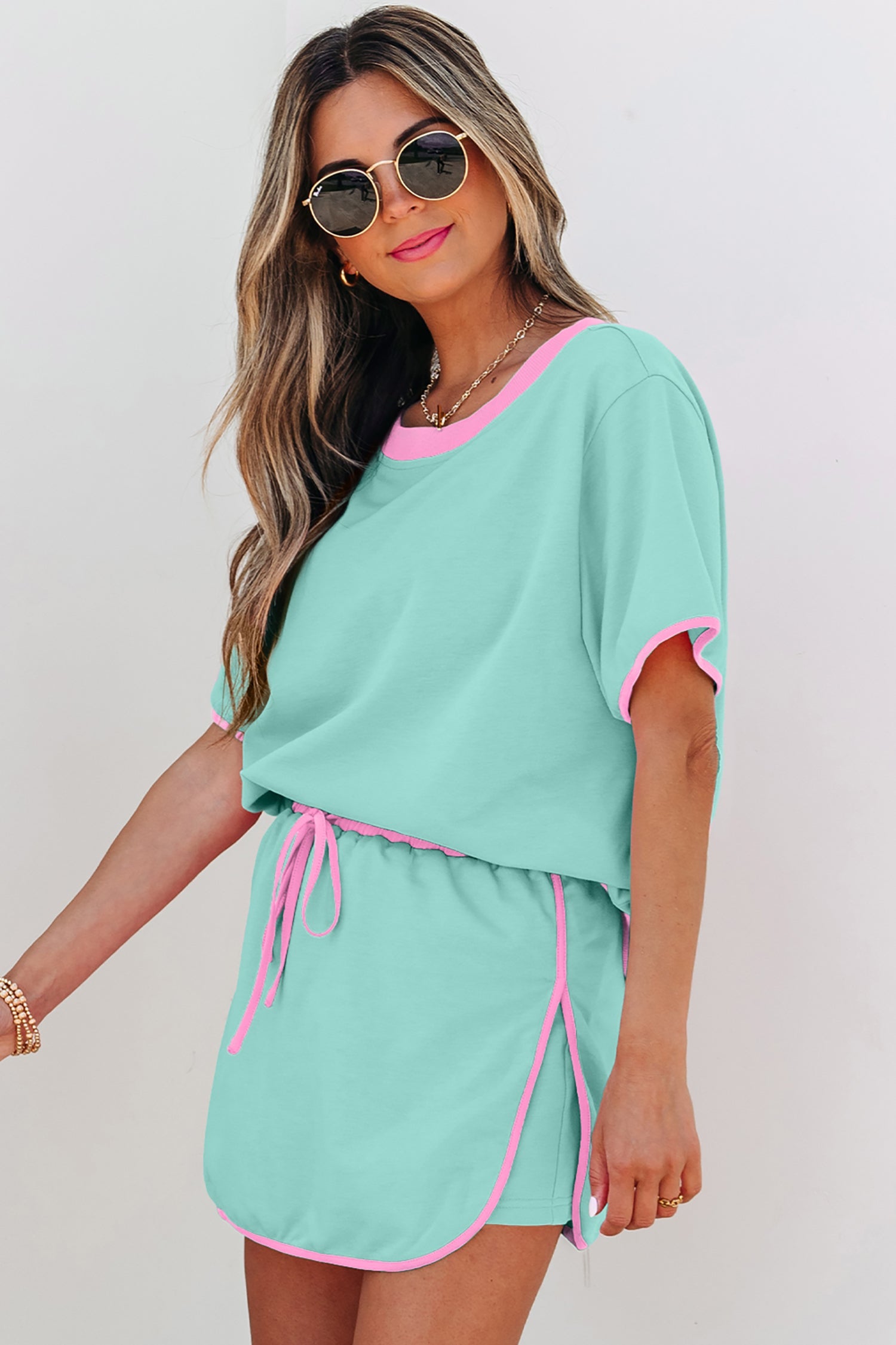 Hunter Drop Shoulder T Shirt Threaded Pear
