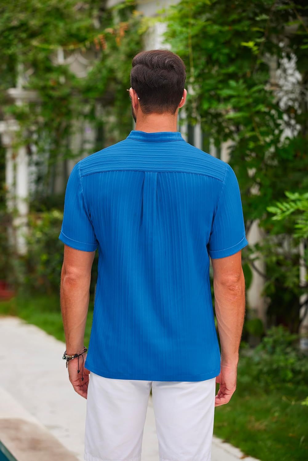 Men's Stand Collar Button Placket Short Sleeve Polo Shirt – 5 Colors | S–XXXL